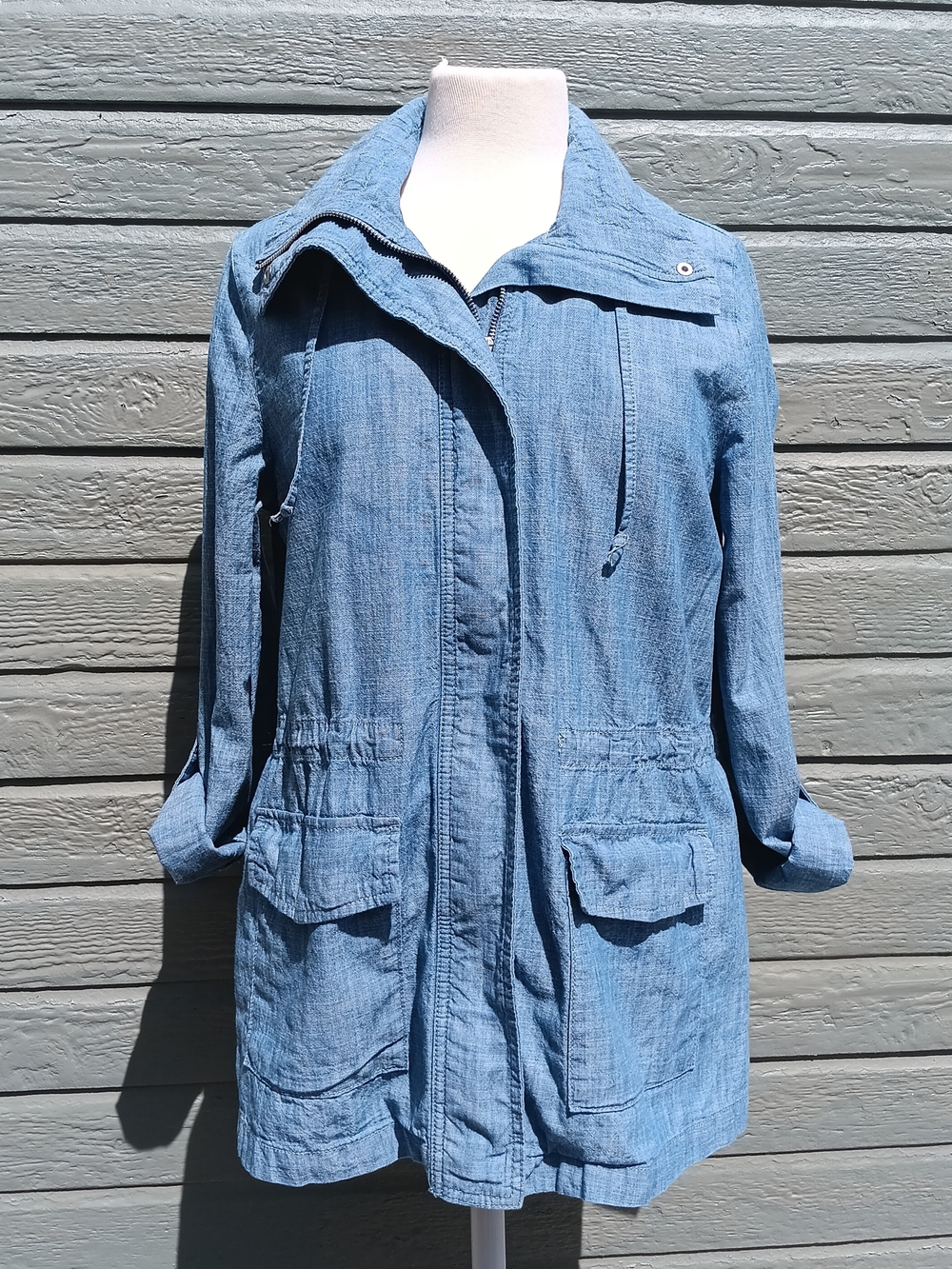Croft & Barrow Light Blue Denim Utility Jacket